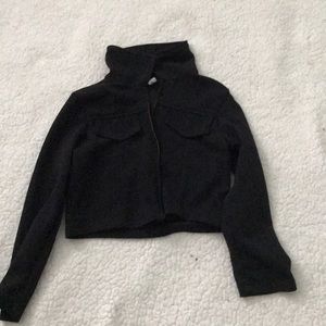 Black cropped kids jacket